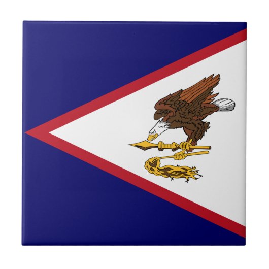 Carreau Drapeau patriotique des Samoa américaines (Devant)