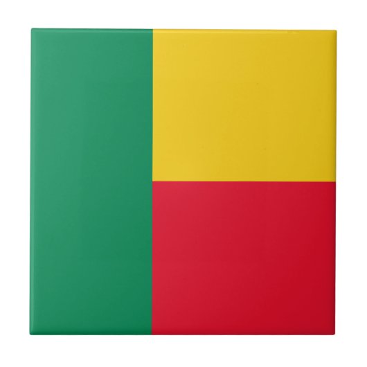 Carreau Drapeau patriotique du Bénin (Devant)