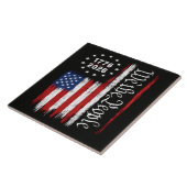 Carreau Drapeau patriotique Nous Le Peuple 1776 2026 (Côté)