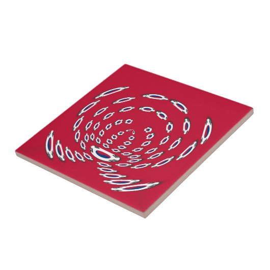 Carreau Drapeau Polka de Corée du Sud (Côté)