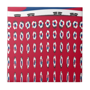 Carreau Drapeau PolkaDot de Corée du Sud