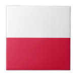 Carreau Drapeau Pologne<br><div class="desc">Drapeau de la Pologne: "Bóg,  Honor i Ojczyzna " → "Dieu,  honneur et patrie". 
Le drapeau polonais est composé de deux bandes horizontales de largeur égale. La bande supérieure est blanche et la bande inférieure est de couleur rouge.</div>