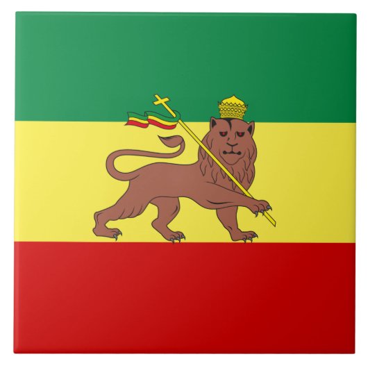 Carreau Drapeau rastafarien (Rastafarianisme) (Rasta) (Devant)