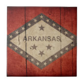 Carreau Drapeau robuste de l'Arkansas (Devant)