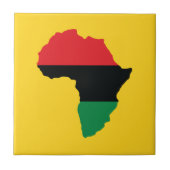 Carreau Drapeau rouge, noir et vert de l'Afrique (Devant)