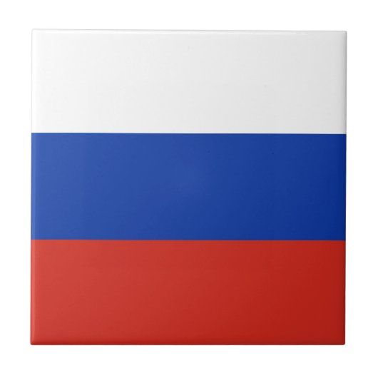Carreau Drapeau Russie tricolore (Devant)