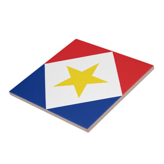 Carreau Drapeau Saba (Côté)