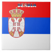 Carreau Drapeau serbe (Devant)