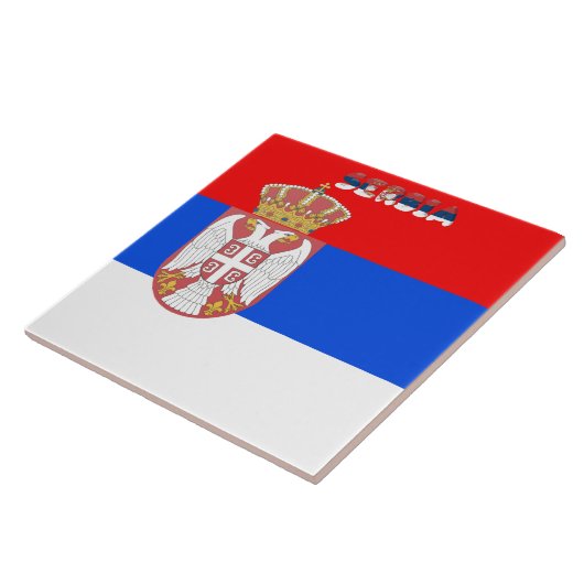 Carreau Drapeau serbe (Côté)