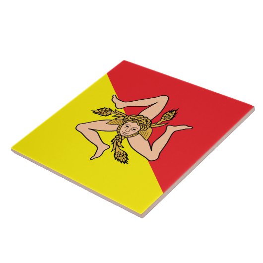 Carreau Drapeau Sicile (Côté)