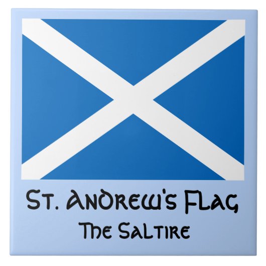 Carreau Drapeau St. Andrew's, Saltire, ou Drapeau de l'Éco (Devant)