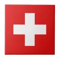 Drapeau Suisse céramique