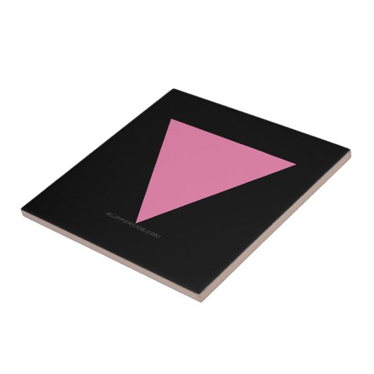 Carreau Drapeau triangle rose de SlipperyJoe's symbole ros (Côté)