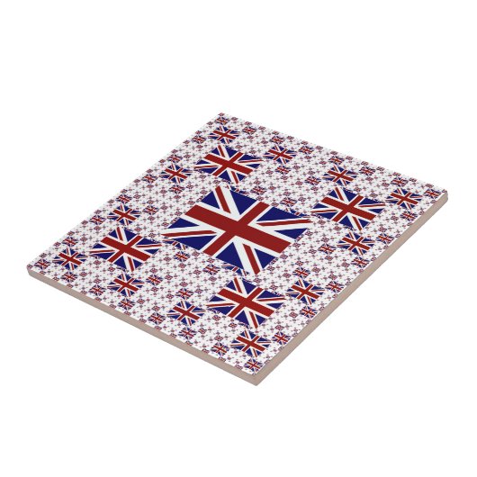 Carreau Drapeau Union Jack britannique en calques (Côté)