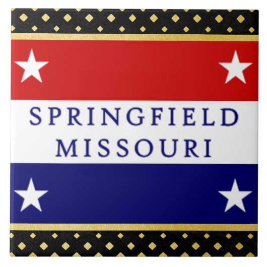 Carreau Drapeau urbain de Springfield (Missouri) (Devant)