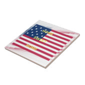 Carreau Drapeau USA "Home Sweet Home" Art Imprimer (Côté)