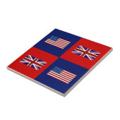 Carreau Drapeau USA & motif de drapeau britannique (Côté)