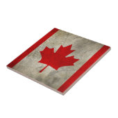 Carreau Drapeau vintage de Canadien de feuille d'érable (Côté)