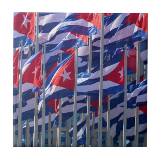 Carreau Drapeaux cubains, La Havane, Cuba (Devant)