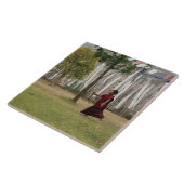 Carreau Drapeaux de jeunes moines et de prières (Côté)