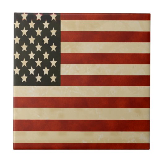 Carreau Drapeaux vintages américains (Devant)