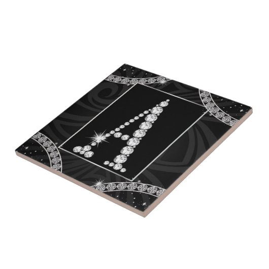 Carreau Drapée En Diamants - Initial A (Côté)