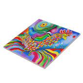 Carreau "Dreamscape Bird". Un cocktail abstrait surréalist (Côté)