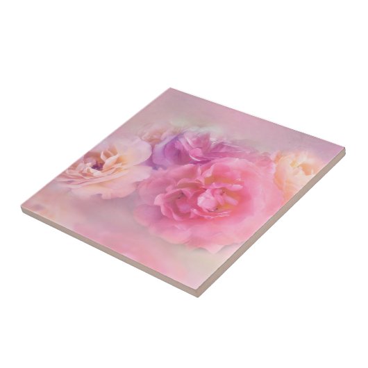 Carreau Dreamy Pastel Roses (Côté)