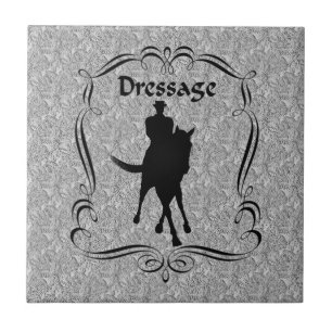 Carreau Dressage Horse Et Rider Half Pass