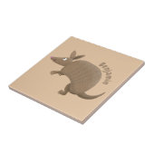 Carreau Drôle armadillo joyeux dessin animé (Côté)