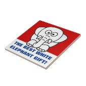 Carreau Drôle cadeau de Noël : Vrai cadeau d'éléphant blan (Côté)