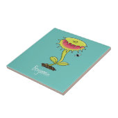 Carreau Drôle carnivore Vénus piège à mouches plante dessi (Côté)