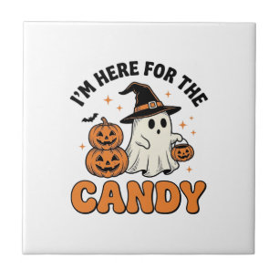 Carreau Drôle de bonbon Halloween Fantôme Citrouille Desig