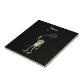 Carreau Drôle dessin animé de la mouche à bec de grenouill (Côté)