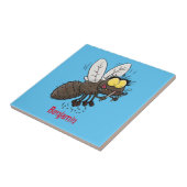 Carreau Drôle dessin animé d'insecte de la mouche à cheval (Côté)