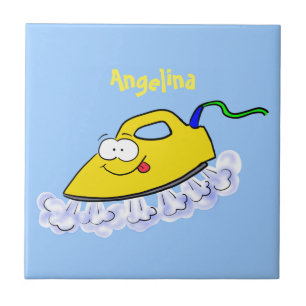 Carreau Drôle dessin animé linge de fer