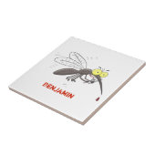 Carreau Drôle dessin d'insecte moustique (Côté)