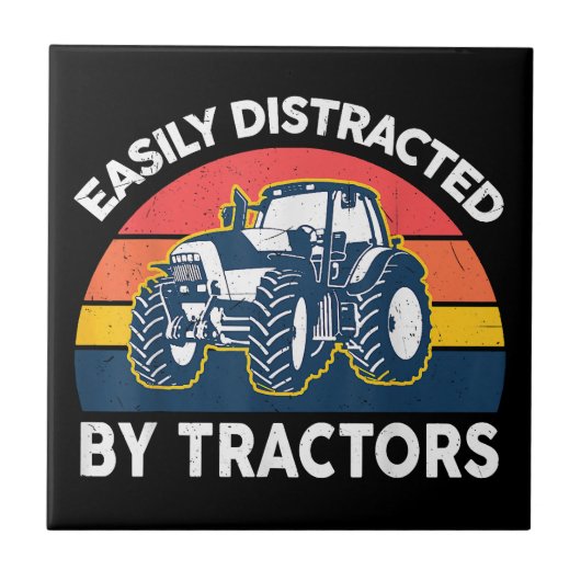 Carreau Drôle Facilement Distrait Par Tracteurs-Chemises F (Devant)