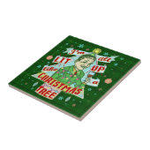 Carreau Drôle Noël Rétro Boire Humour Homme Éclairé (Côté)