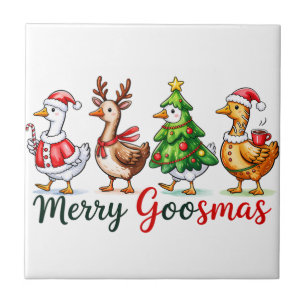 Carreau Drôle Noël Silly Goose