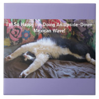 Drôle Tuxedo Cat Cute faire un aimant de vague mex