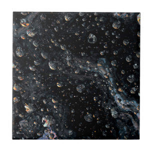 Carreau Droplets en pierre galactique sur une toile cosmiq
