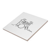 Carreau Drummer Music Design Drums One-Line (Côté)