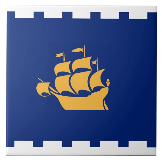 Carreau du drapeau de la ville de Québec (Devant)