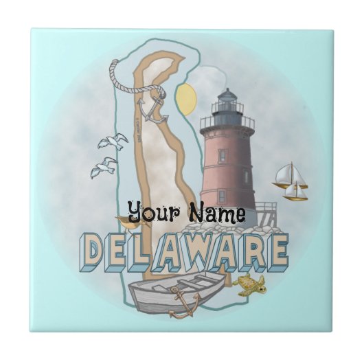 Carreau du phare du Delaware (Devant)