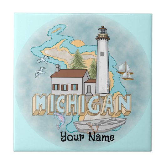Carreau du phare du Michigan (Devant)