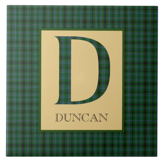 Carreau Duncan Tartan Monogramme D (Devant)
