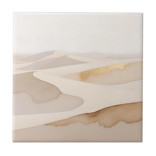 Carreau Dunes Dorées Sérénité Abstraite (Devant)