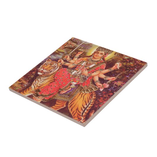 CARREAU DURGA ET LE TIGRE (Côté)