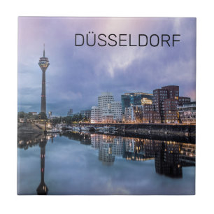 Carreau Dusseldorf Skyline Allemagne Holiday Sunset Souven